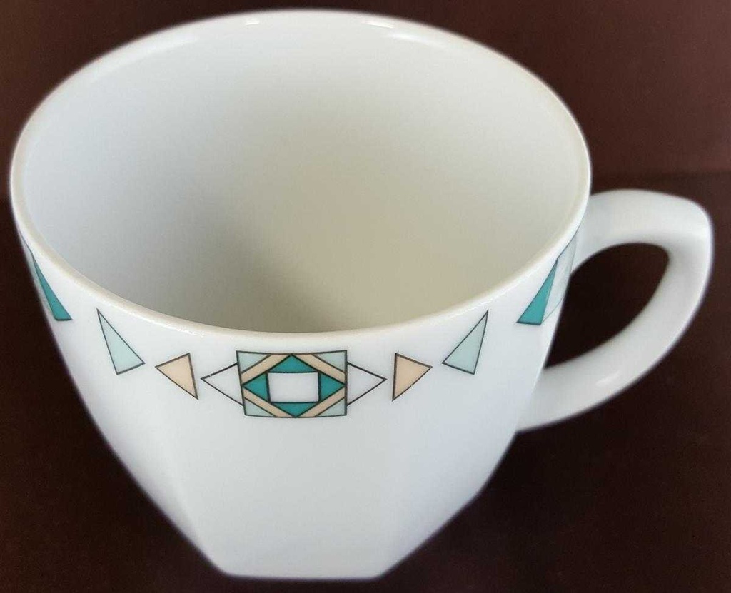 [45811358] Kaffeetasse Tasse Seltmann Weiden Octa Abstrakt grün gebraucht - gut Bild 2