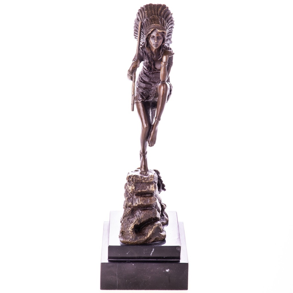 [LA-1822311] Western Bronzefigur Indianerin Bild 2