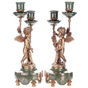 [LA-1822467] Porzellan mit Bronze Kerzenständer mit Engel Set/2 Bild 2