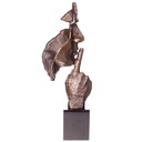 [LA-1822722] Moderne Bronzefigur Gesicht Bild 2