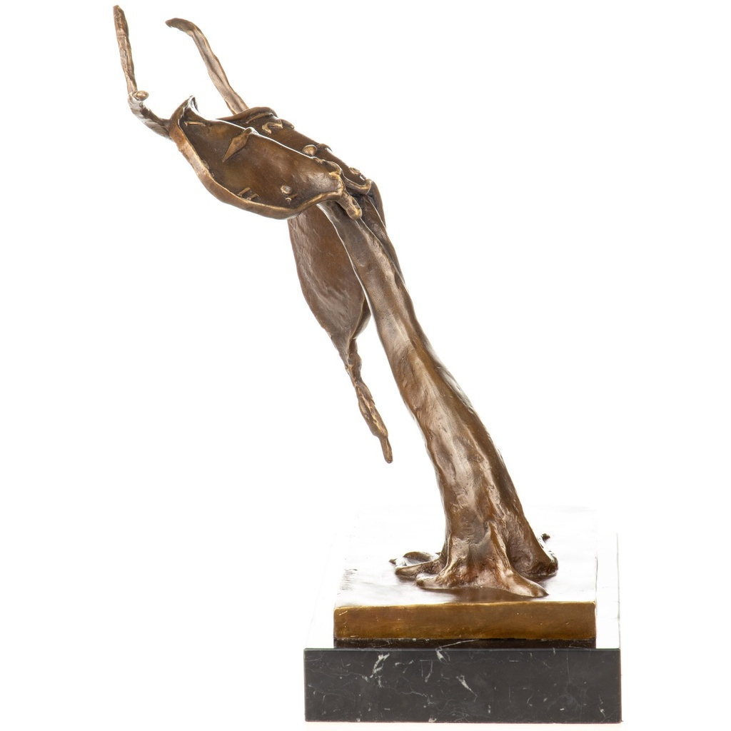 [LA-1822763] Surrealistische Bronzefigur einer schmelzenden Uhr nach Salvador Dali Bild 4