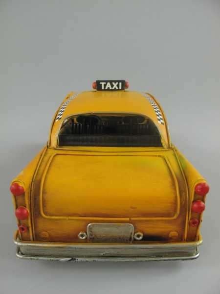 [LA-39162] Blechmodell Blechauto Modellauto Oldtimer Taxi Gelb Bild 6