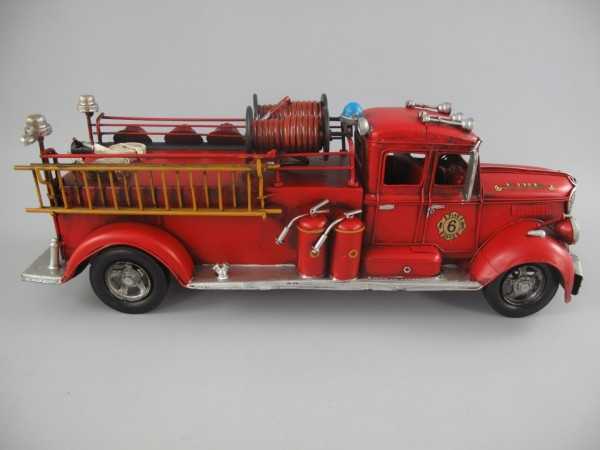 [LA-39183] Blechmodell Blechauto Modellauto Feuerwehrwagen Feuerwehrauto Bild 4