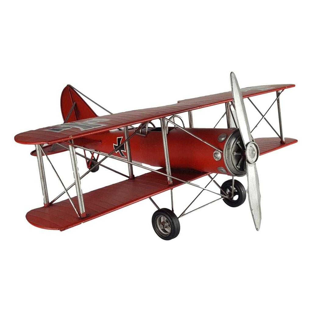 [LA-39193] Blechmodell Blechflugzeug Modellflugzeug Doppeldecker Flugzeug Eisen Antik-Stil Bild 7