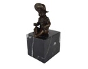 [LA-39238] Bronzeskulptur Bronzefigur Statue Sitzender Junge Art-Deco-Stil H 15,2 cm Bild 2