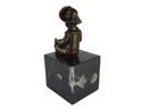 [LA-39238] Bronzeskulptur Bronzefigur Statue Sitzender Junge Art-Deco-Stil H 15,2 cm Bild 4