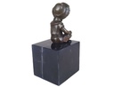 [LA-39239] Bronzeskulptur Bronzefigur Statue Sitzendes Kleines Mädchen H 15,3 cm Bild 4