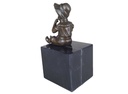 [LA-39239] Bronzeskulptur Bronzefigur Statue Sitzendes Kleines Mädchen H 15,3 cm Bild 6
