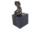 [LA-39239] Bronzeskulptur Bronzefigur Statue Sitzendes Kleines Mädchen H 15,3 cm Bild 9