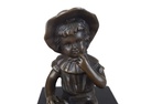 [LA-39239] Bronzeskulptur Bronzefigur Statue Sitzendes Kleines Mädchen H 15,3 cm Bild 10
