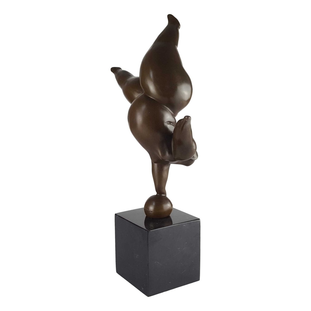 [LA-39250] Bronzeskulptur Bronzefigur Balancierende Frau Abstrakt-Stil Bild 4