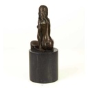 [LA-39253] Bronzeskulptur Bronzefigur Erotik Frau Sitzend Hockt Bild 9