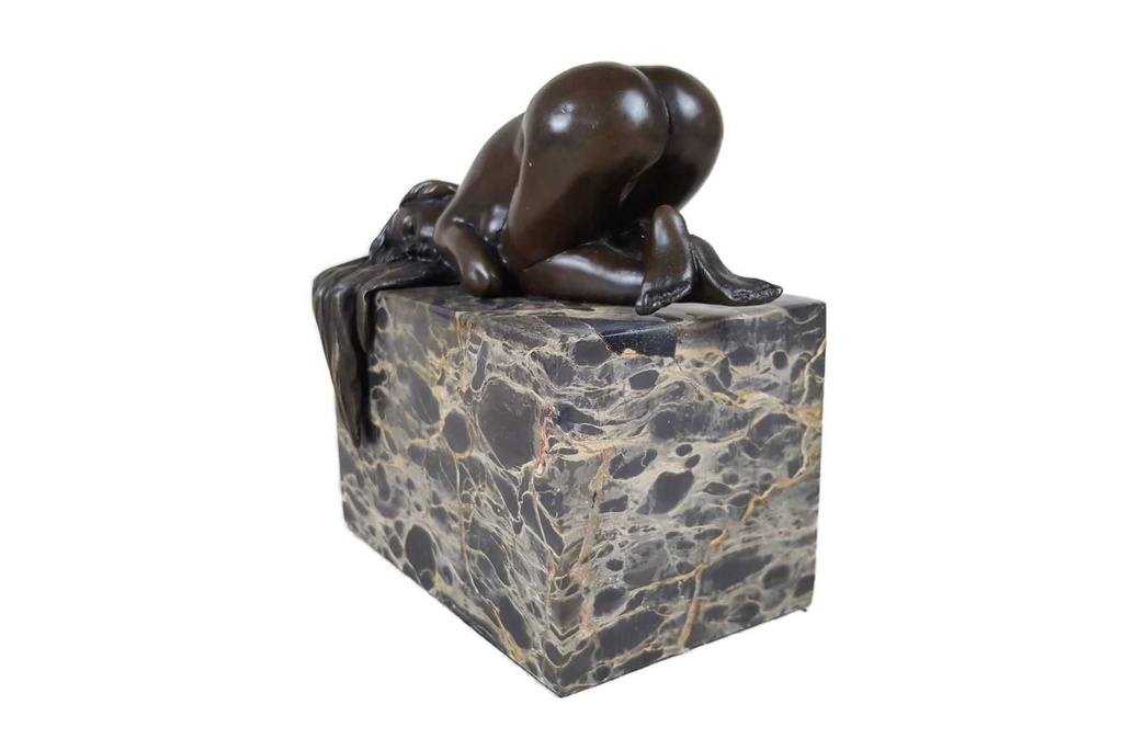 [LA-39254] Bronzeskulptur Bronzefigur Liegende Frau Replika Bild 2