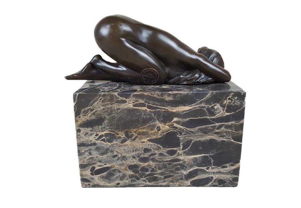 [LA-39254] Bronzeskulptur Bronzefigur Liegende Frau Replika Bild 5
