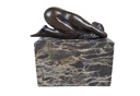 [LA-39254] Bronzeskulptur Bronzefigur Liegende Frau Replika Bild 5