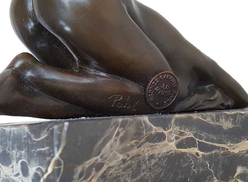 [LA-39254] Bronzeskulptur Bronzefigur Liegende Frau Replika Bild 8