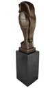 [LA-39258] Bronzeskulptur Bronzefigur Vogel Eule Uhu Art-Deco-Stil Bild 4