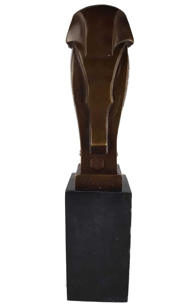 [LA-39258] Bronzeskulptur Bronzefigur Vogel Eule Uhu Art-Deco-Stil Bild 5