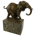 [LA-39260] Bronzeskulptur Bronzefigur Laufender Wandelnder Elefant Bild 2