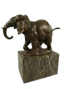 [LA-39260] Bronzeskulptur Bronzefigur Laufender Wandelnder Elefant Bild 3