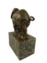 [LA-39260] Bronzeskulptur Bronzefigur Laufender Wandelnder Elefant Bild 4