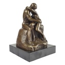 [LA-39274] Bronzeskulptur Bronzefigur Liebe Kuss Küssendes Pärchen Nackte Frau Mann Bild 2