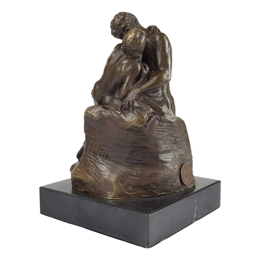 [LA-39274] Bronzeskulptur Bronzefigur Liebe Kuss Küssendes Pärchen Nackte Frau Mann Bild 5