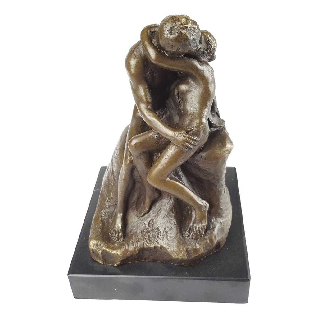 [LA-39274] Bronzeskulptur Bronzefigur Liebe Kuss Küssendes Pärchen Nackte Frau Mann Bild 6