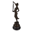 [LA-39287] Bronzeskulptur Bronzefigur Justitia Richterin Recht Anwalt Schwert Waage Bild 2