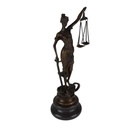 [LA-39287] Bronzeskulptur Bronzefigur Justitia Richterin Recht Anwalt Schwert Waage Bild 5