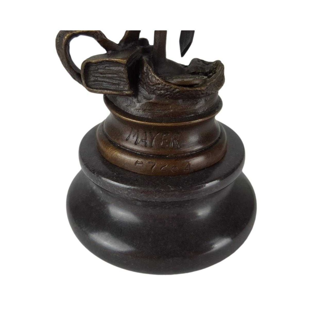 [LA-39287] Bronzeskulptur Bronzefigur Justitia Richterin Recht Anwalt Schwert Waage Bild 7