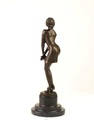 [LA-39293] Bronzeskulptur Bronzefigur Nachdenklich Schöne Frau Bild 9