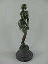 [LA-39293] Bronzeskulptur Bronzefigur Nachdenklich Schöne Frau Bild 16