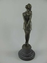 [LA-39293] Bronzeskulptur Bronzefigur Nachdenklich Schöne Frau Bild 17