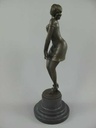 [LA-39293] Bronzeskulptur Bronzefigur Nachdenklich Schöne Frau Bild 20