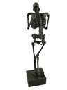 [LA-39312] Bronzeskulptur Bronzefigur Namens Todesbetrachtung Skelett Hält Schädel Bild 4