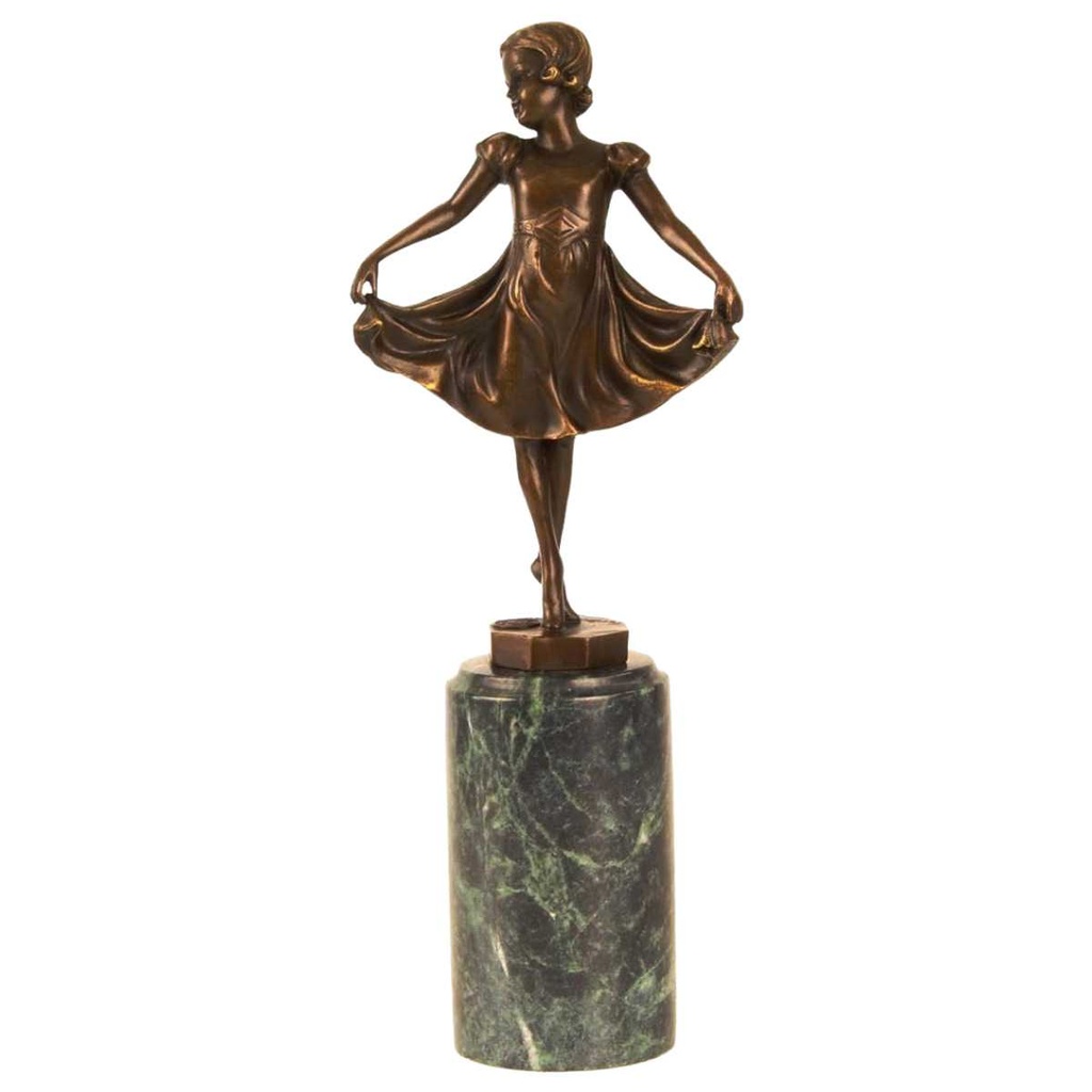 [LA-39317] Bronzeskulptur Bronzefigur Namens Lieselotte Mädchen Kleine Tänzerin Bild 2