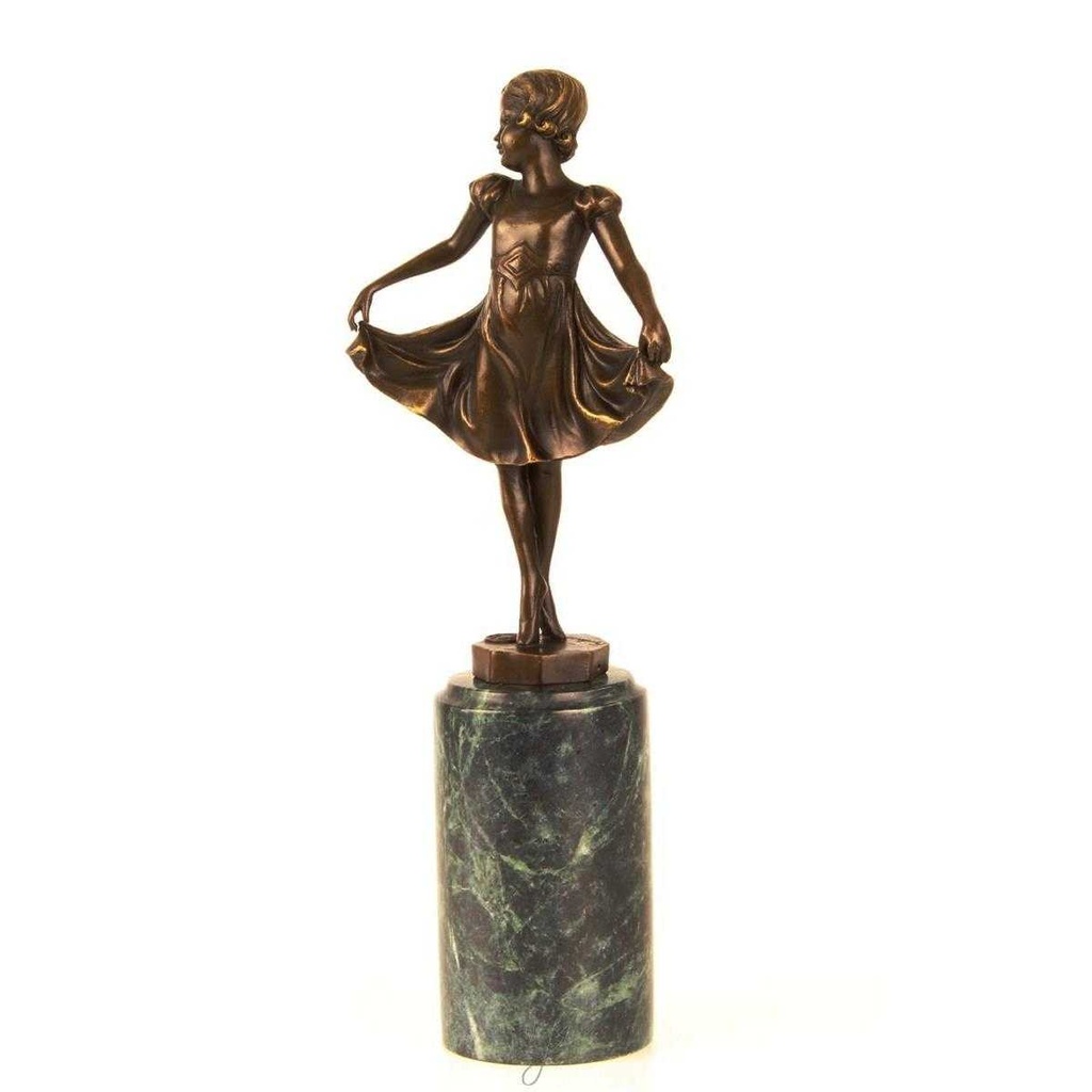 [LA-39317] Bronzeskulptur Bronzefigur Namens Lieselotte Mädchen Kleine Tänzerin Bild 3