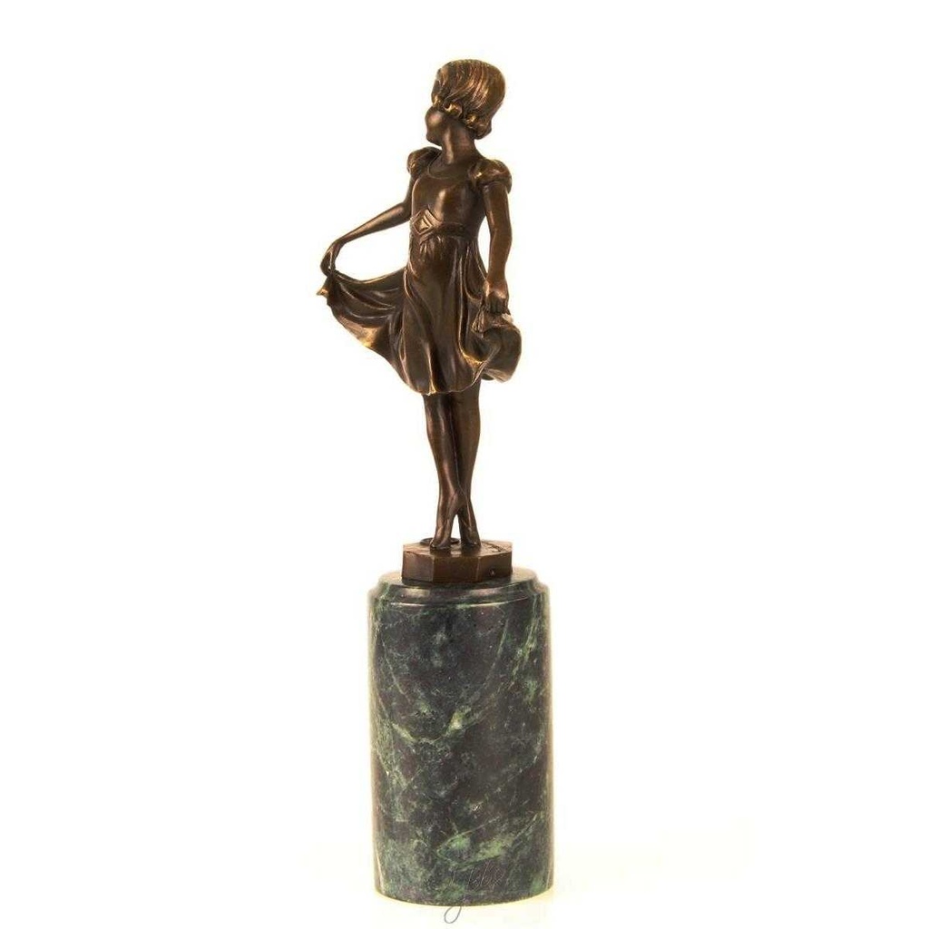[LA-39317] Bronzeskulptur Bronzefigur Namens Lieselotte Mädchen Kleine Tänzerin Bild 4
