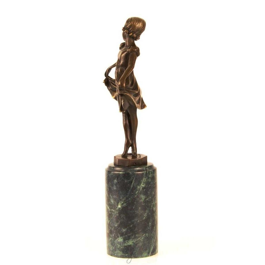 [LA-39317] Bronzeskulptur Bronzefigur Namens Lieselotte Mädchen Kleine Tänzerin Bild 5