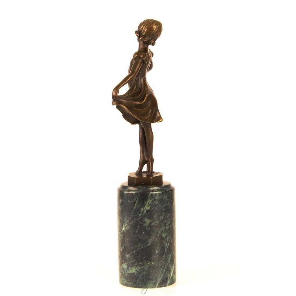 [LA-39317] Bronzeskulptur Bronzefigur Namens Lieselotte Mädchen Kleine Tänzerin Bild 6