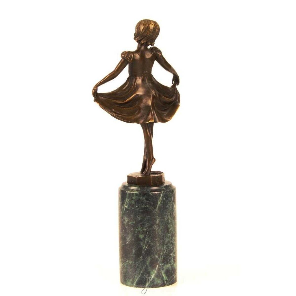 [LA-39317] Bronzeskulptur Bronzefigur Namens Lieselotte Mädchen Kleine Tänzerin Bild 8