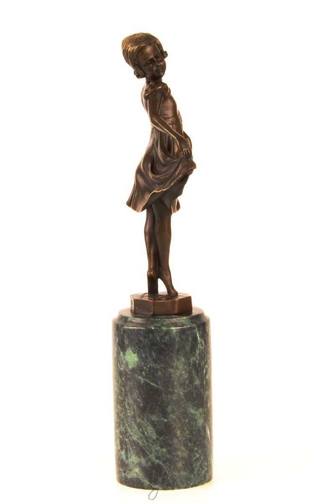 [LA-39317] Bronzeskulptur Bronzefigur Namens Lieselotte Mädchen Kleine Tänzerin Bild 13