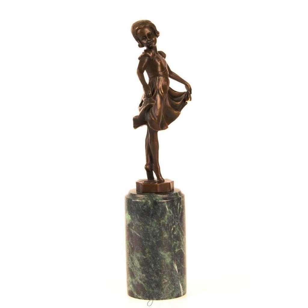 [LA-39317] Bronzeskulptur Bronzefigur Namens Lieselotte Mädchen Kleine Tänzerin Bild 14