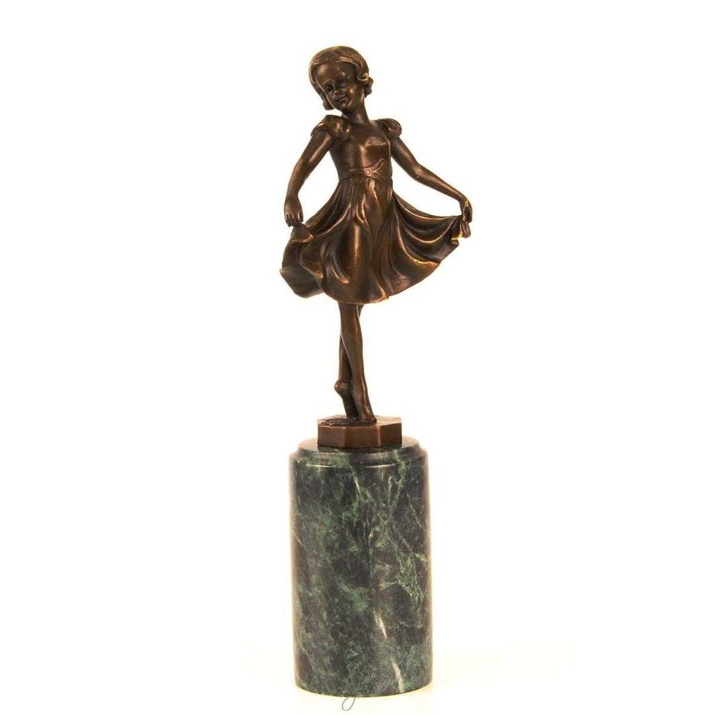 [LA-39317] Bronzeskulptur Bronzefigur Namens Lieselotte Mädchen Kleine Tänzerin Bild 15