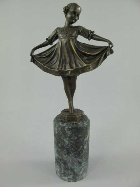[LA-39317] Bronzeskulptur Bronzefigur Namens Lieselotte Mädchen Kleine Tänzerin Bild 16