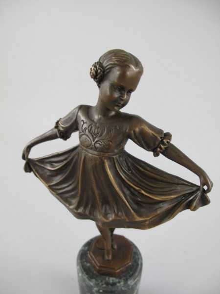 [LA-39317] Bronzeskulptur Bronzefigur Namens Lieselotte Mädchen Kleine Tänzerin Bild 17