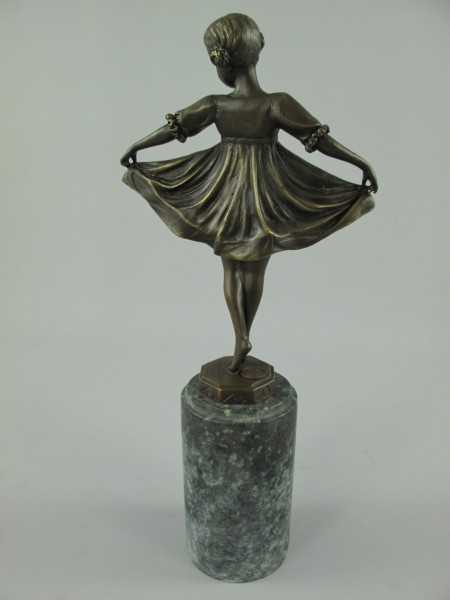 [LA-39317] Bronzeskulptur Bronzefigur Namens Lieselotte Mädchen Kleine Tänzerin Bild 19