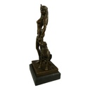 [LA-39328] Bronzeskulptur Bronzefigur Cleopatra mit Panter Bild 3