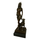 [LA-39328] Bronzeskulptur Bronzefigur Cleopatra mit Panter Bild 6
